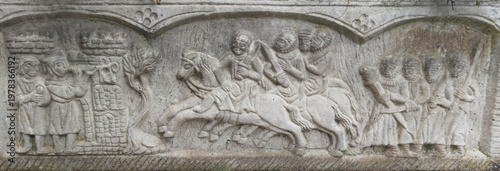 Fighting medieval scene