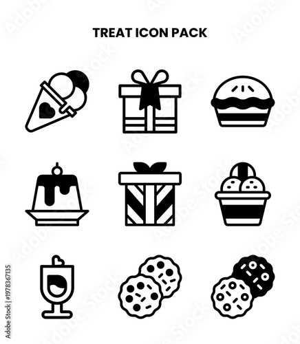 Treat DuoTone Bundle Icons Pack