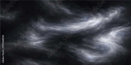 An abstract, artistic rendition captures the ethereal beauty of a nebula, its swirling gas and dust forming mesmerizing shapes in the depths of space.