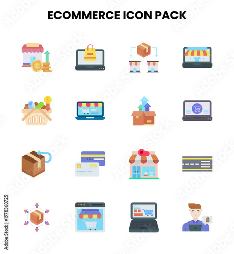 ECommerce Flat SVG Icons Pack