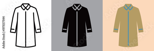 メンズコートのシンプルなアイコン