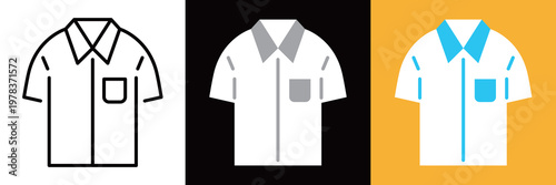 メンズシャツのシンプルなアイコン