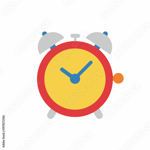 Alarm Clock Illustration - A Timely Reminder in Vibrant Colors.