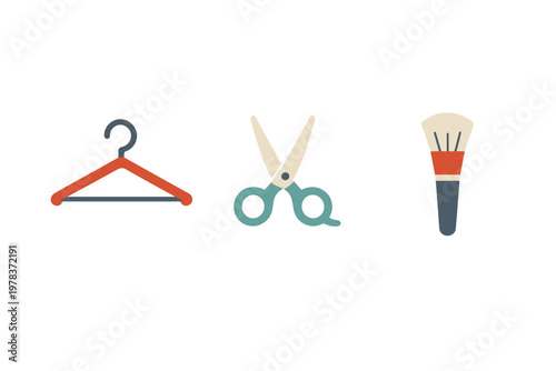 Sorting tools for crafts and sewing tasks in a simple workspace with basic supplies arranged clearly