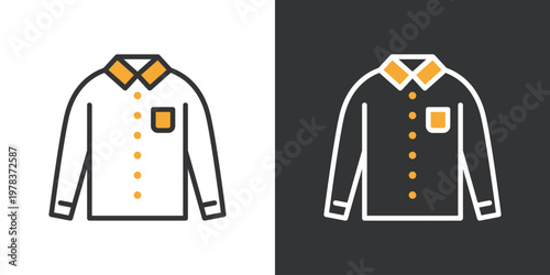 長袖シャツのシンプルなアイコン