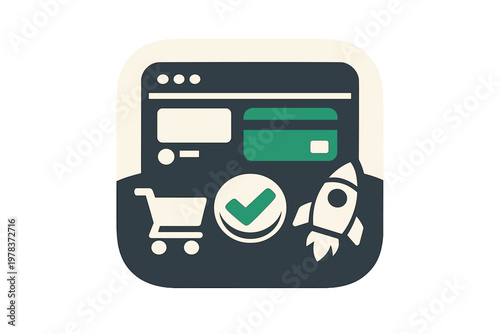 Digital checkout system helps users complete online purchases quickly and easily with a simple interface for shopping