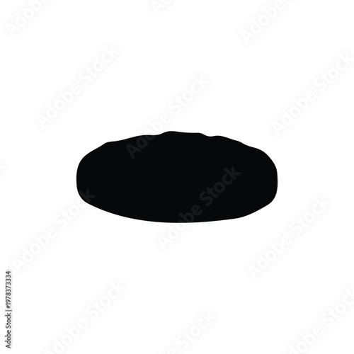 Patty silhouette icon vector illustration.
