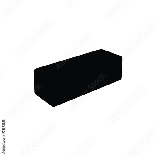 Detergent cake silhouette icon vector illustration.
