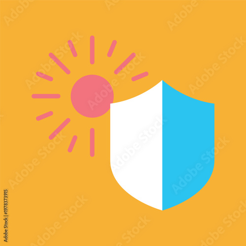 太陽の紫外線カットのアイコン