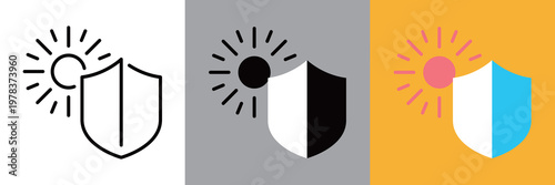 太陽の紫外線カットのアイコン