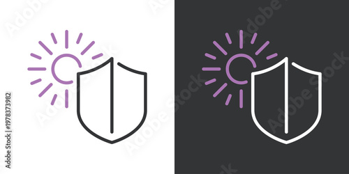 太陽の紫外線カットのアイコン