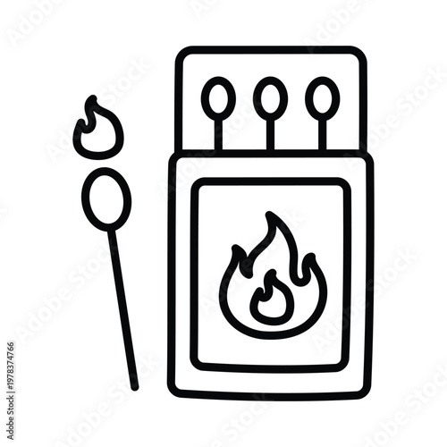 Matchbox doodle icon eps 10 file