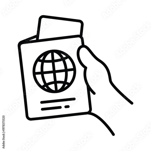 Passport doodle icon eps 10 file