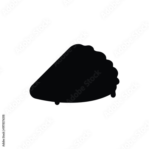 Quesadilla silhouette icon vector illustration.

