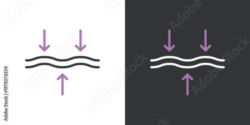 シンプルなスキンケアのラインアイコン