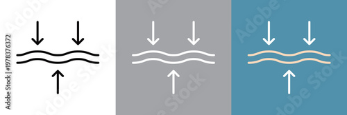 シンプルなスキンケアのラインアイコン