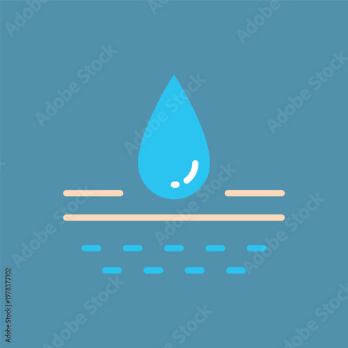 シンプルなスキンケアのラインアイコン