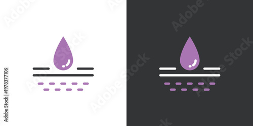 シンプルなスキンケアのラインアイコン