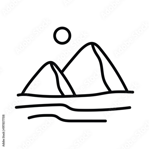 Hill Station doodle icon eps 10 file