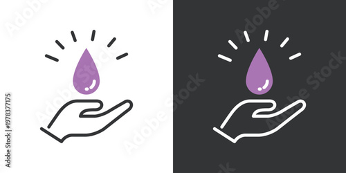 しずくを手に持つアイコン