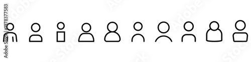 User icon vector set. Profile Illustration sign collection. Account symbol. Avatar logo.