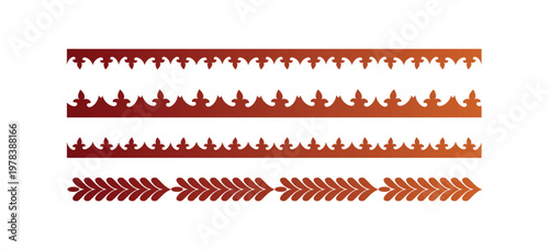 Decorative border design in vector set illustration suitable for a wide range of creative projects. It can be used for frames, invitations, certificates, greeting cards, posters, and digital layouts.