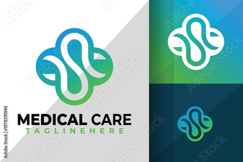 Letter S Medical Care Logo Logos Design Element Stock Vector Illustration