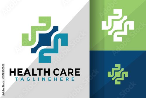 Healthcare Medical Cross Logo Logos Design Element Stock Vector Illustration