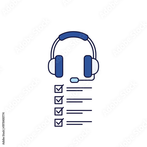 Customer Service Representative Wearing Headset.