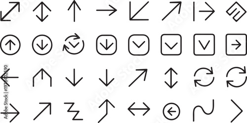 arrow vector icons directional arrowheads rotation refreshes navigation