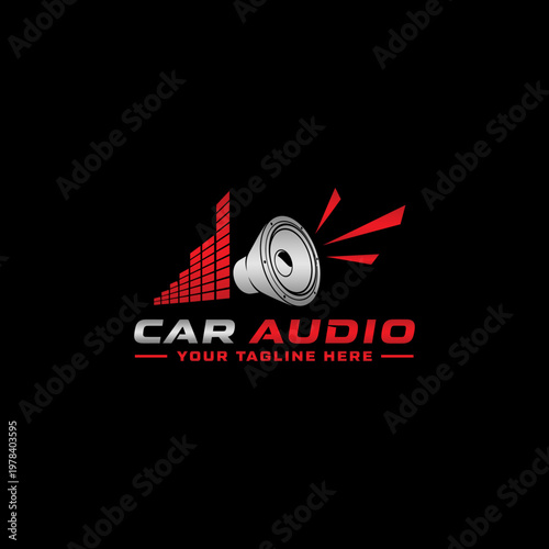 Car Audio Speaker System Logo Design.