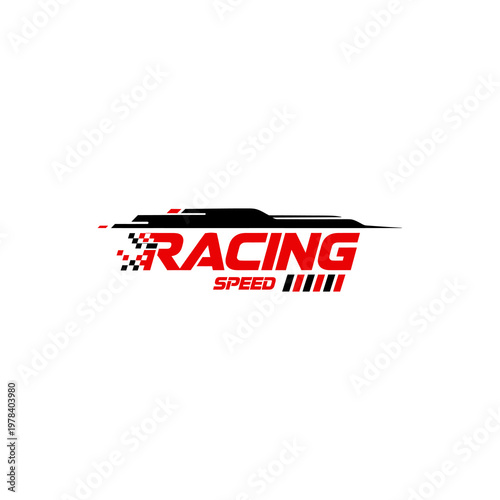 Racing speed car logo design.