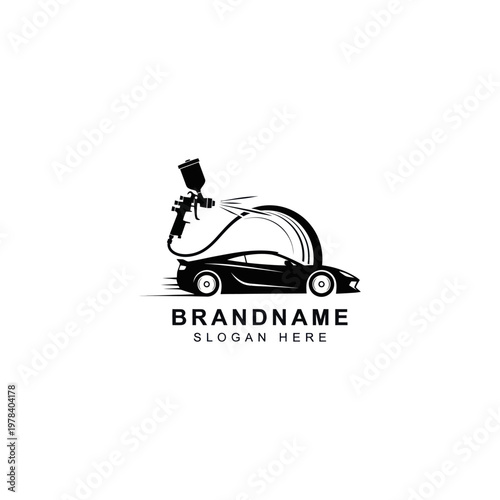 Black Car With Fuel Pump Nozzle.