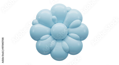 A beautiful light blue balloon flower, a whimsical decoration that brings joy to any occasion