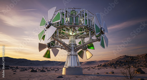 Sustainable energy generation in desert landscape