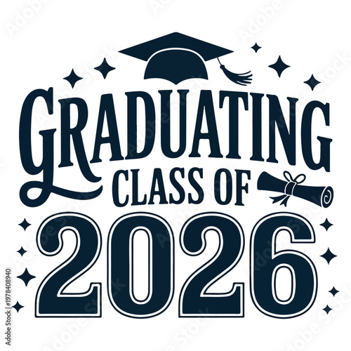 Class of 2025 Lettering Design – Graduation Greeting, Invitation & Celebration Vector