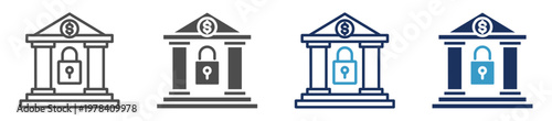 private banking multi purpose icon set