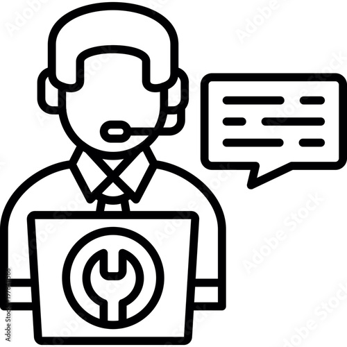 Technical Support Icon Vector Element