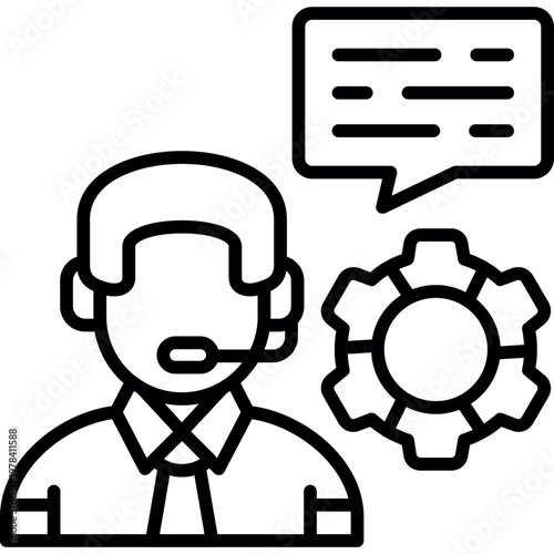 IT Support Icon Vector Element