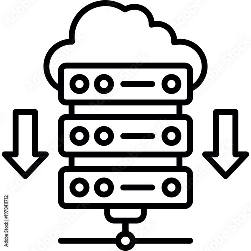 Hosting Services Icon Vector Element