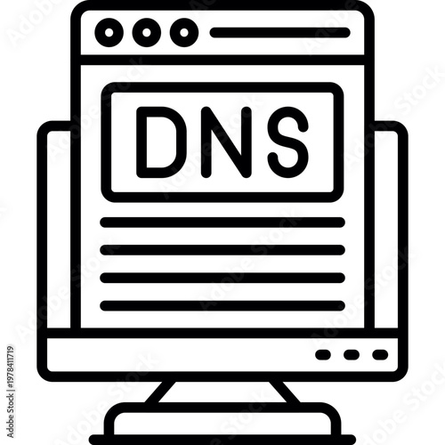 Domain Management Icon Vector Element