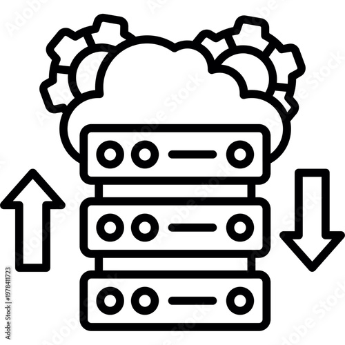 Managed IT Services Icon Vector Element