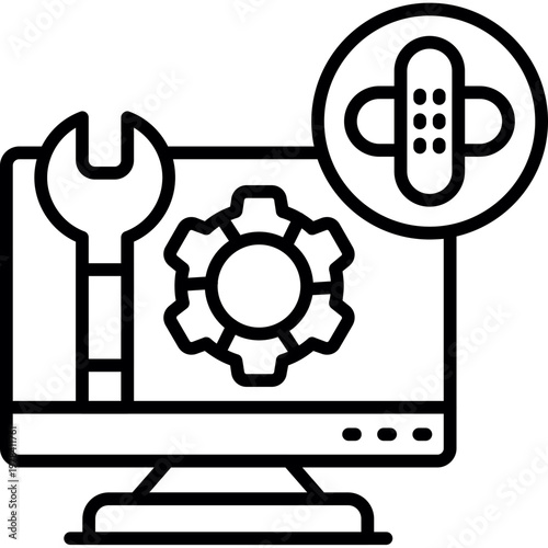 Patch Management Icon Vector Element