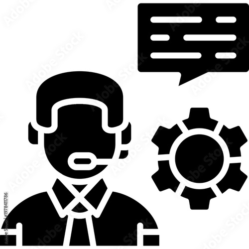 IT Support Icon Vector Element