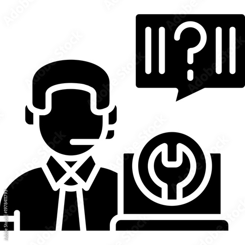 Help Desk Icon Vector Element