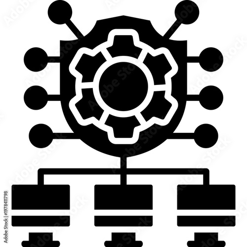 Network Management Icon Vector Element