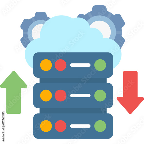 Managed IT Services Icon Vector Element