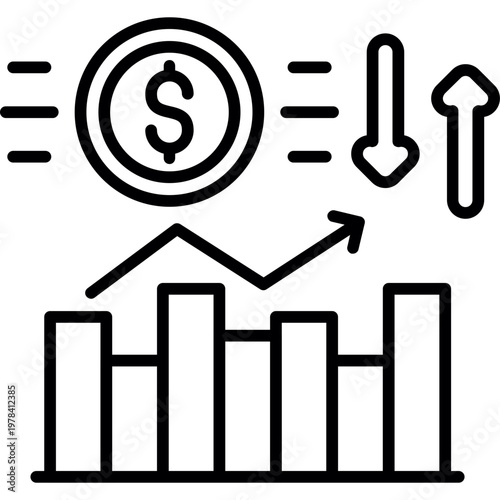 Amortization Icon Vector Element