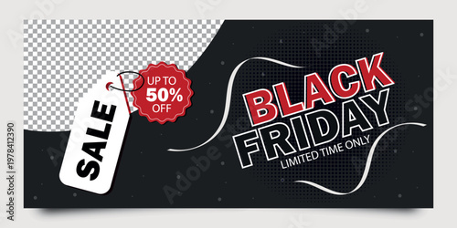 Black Friday sale web banner and cover ads, can use for social media, social media post design template