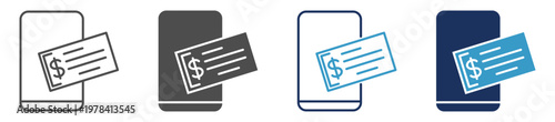 remote deposit capture multi purpose icon set